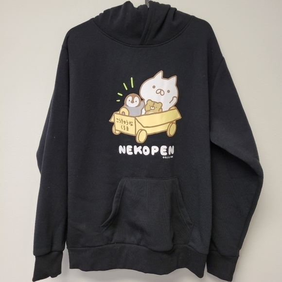 Line Creators Nekopen Penguin Cat hooded Sweatshirt Black XL - Picture 1 of 6